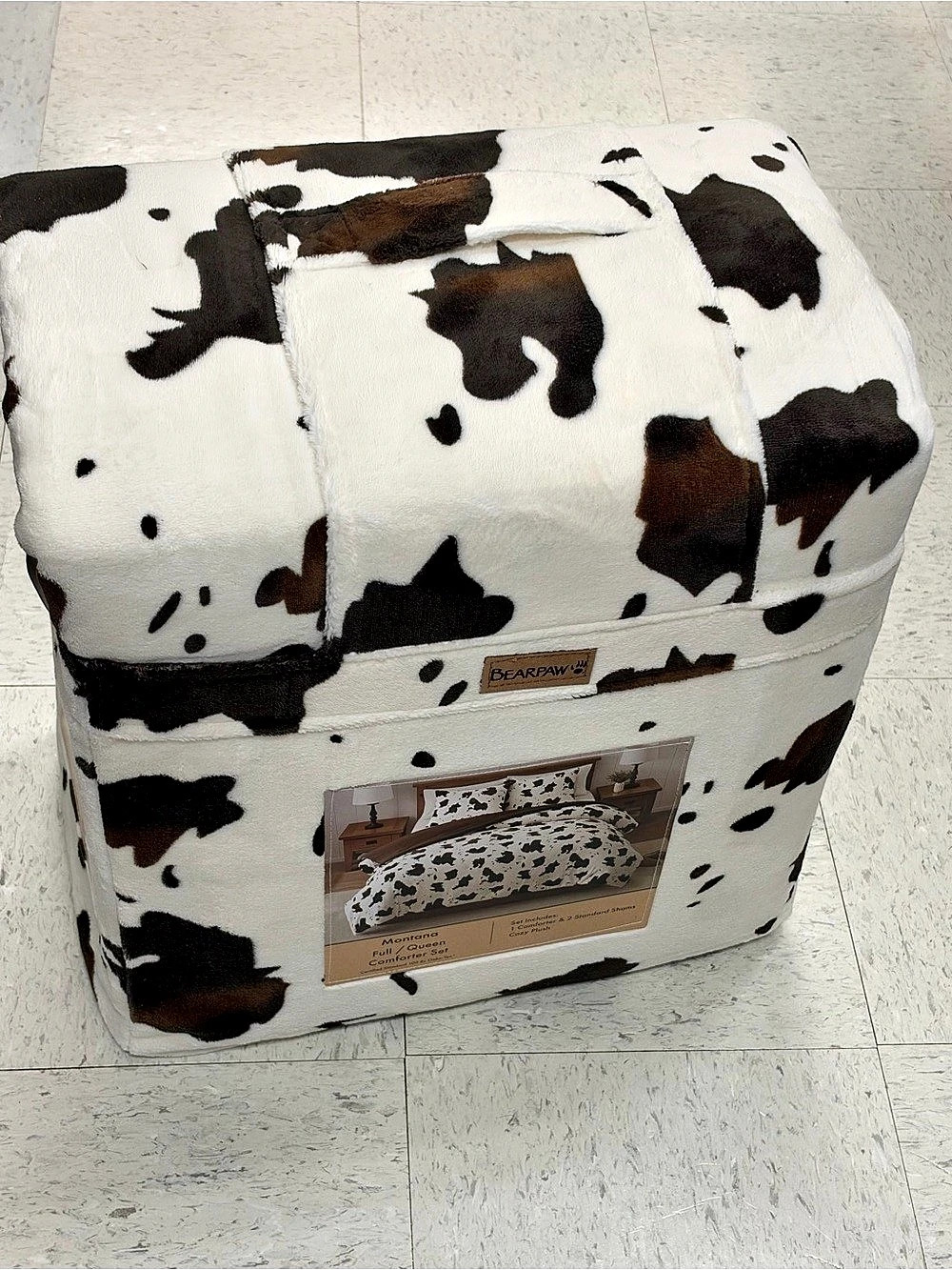 Montana Full / Queen Comforter Set Cow Print Comforter Set Full / Queen NWT
